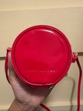 Marc Jacobs Bright Red Patent Round Crossbody Bag